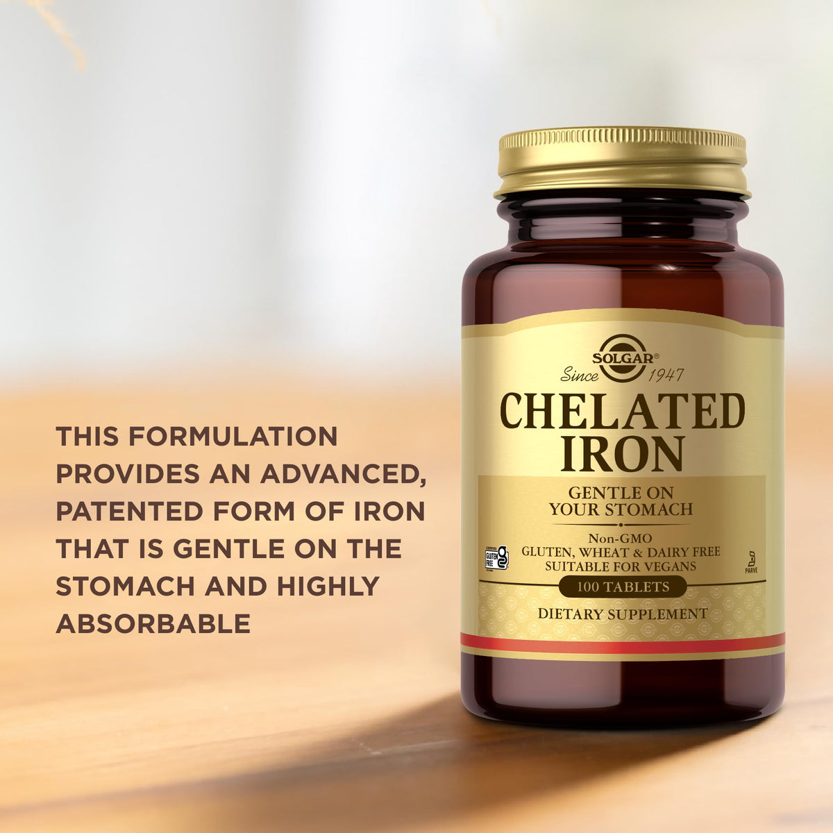 Solgar Chelated Iron – 100 Tablets