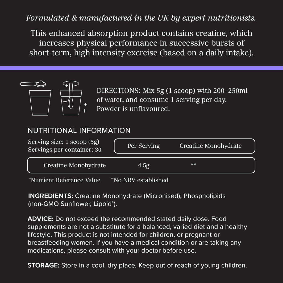 Creatine Monohydrate -  Performance & recovery - 150g