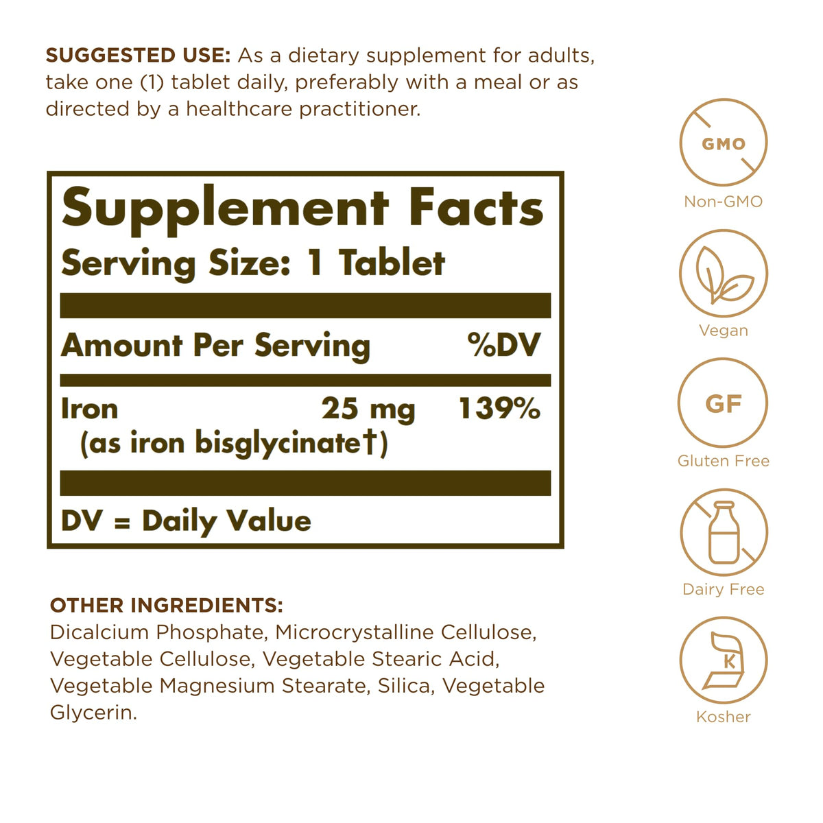 Solgar Chelated Iron – 100 Tablets