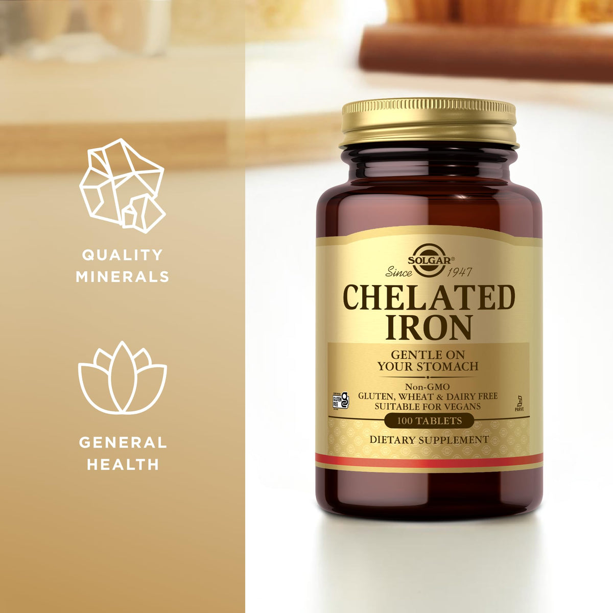 Solgar Chelated Iron – 100 Tablets